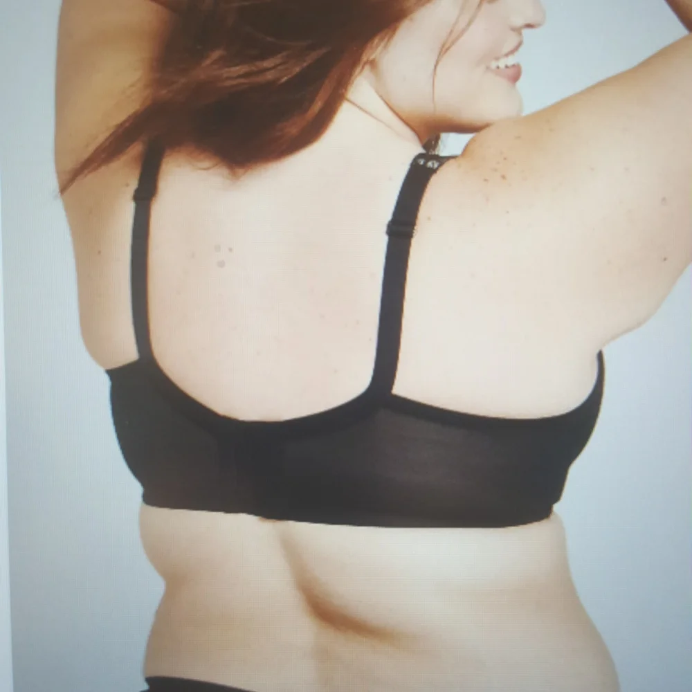 Cacique Modern Black Lace Lightly Lined Balconette Bra Sz 38F